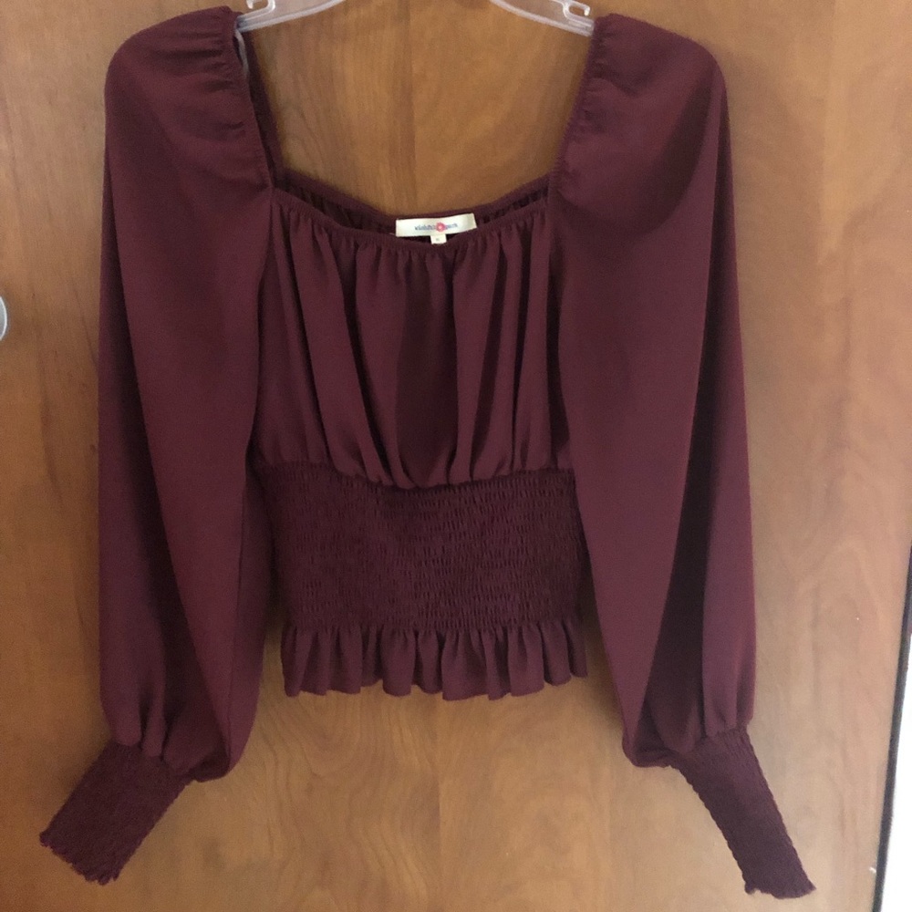 Maroon woman’s blouses
